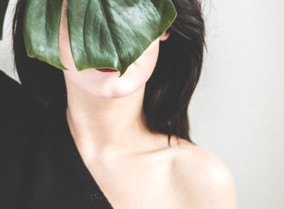 woman and plant