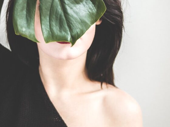 woman and plant