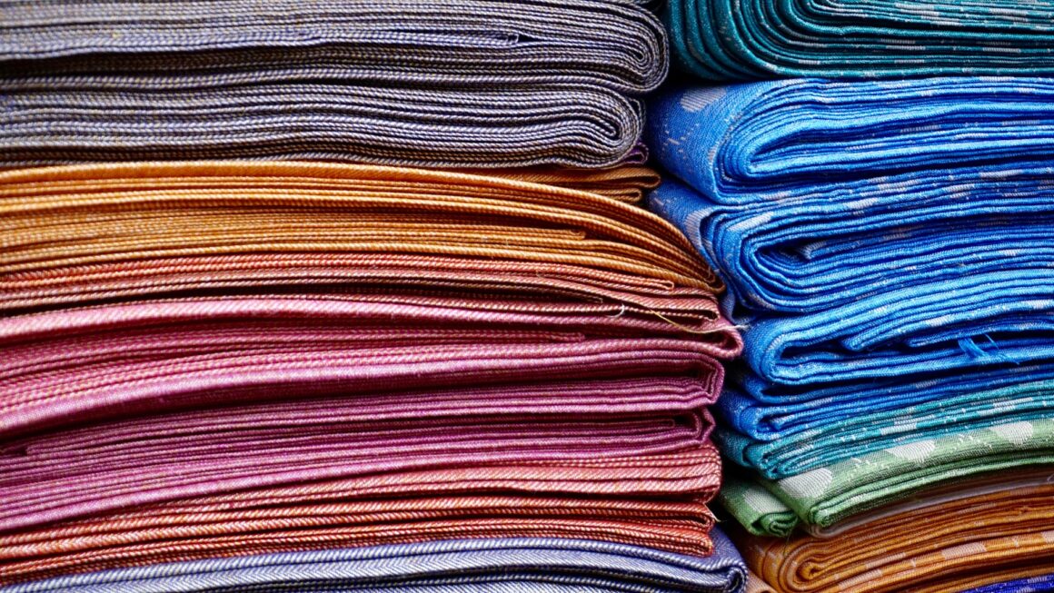 piles of fabric stock