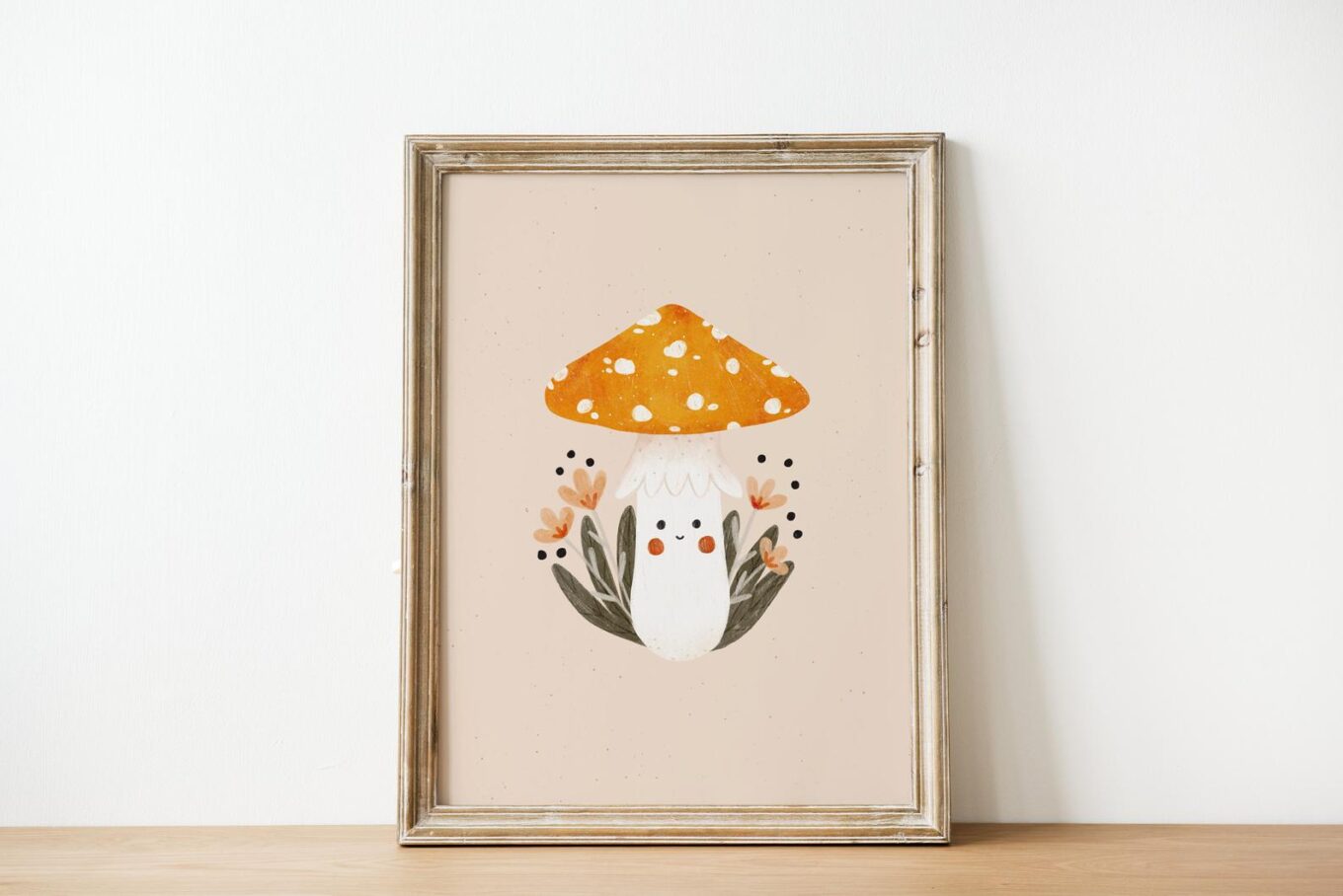 mushroom art print