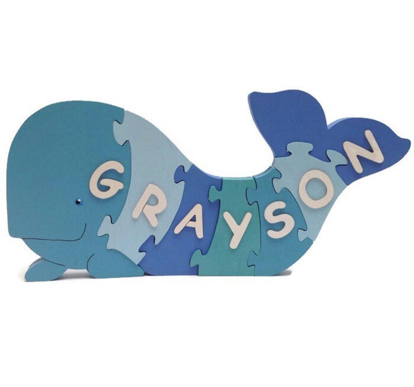 personalised whale puzzle